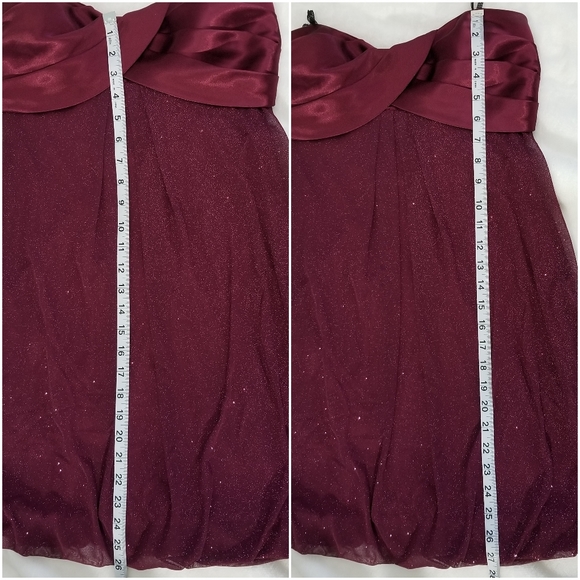 ❤️ Jump Apparel glitter strapless plum berry bubble dress - Picture 8 of 9